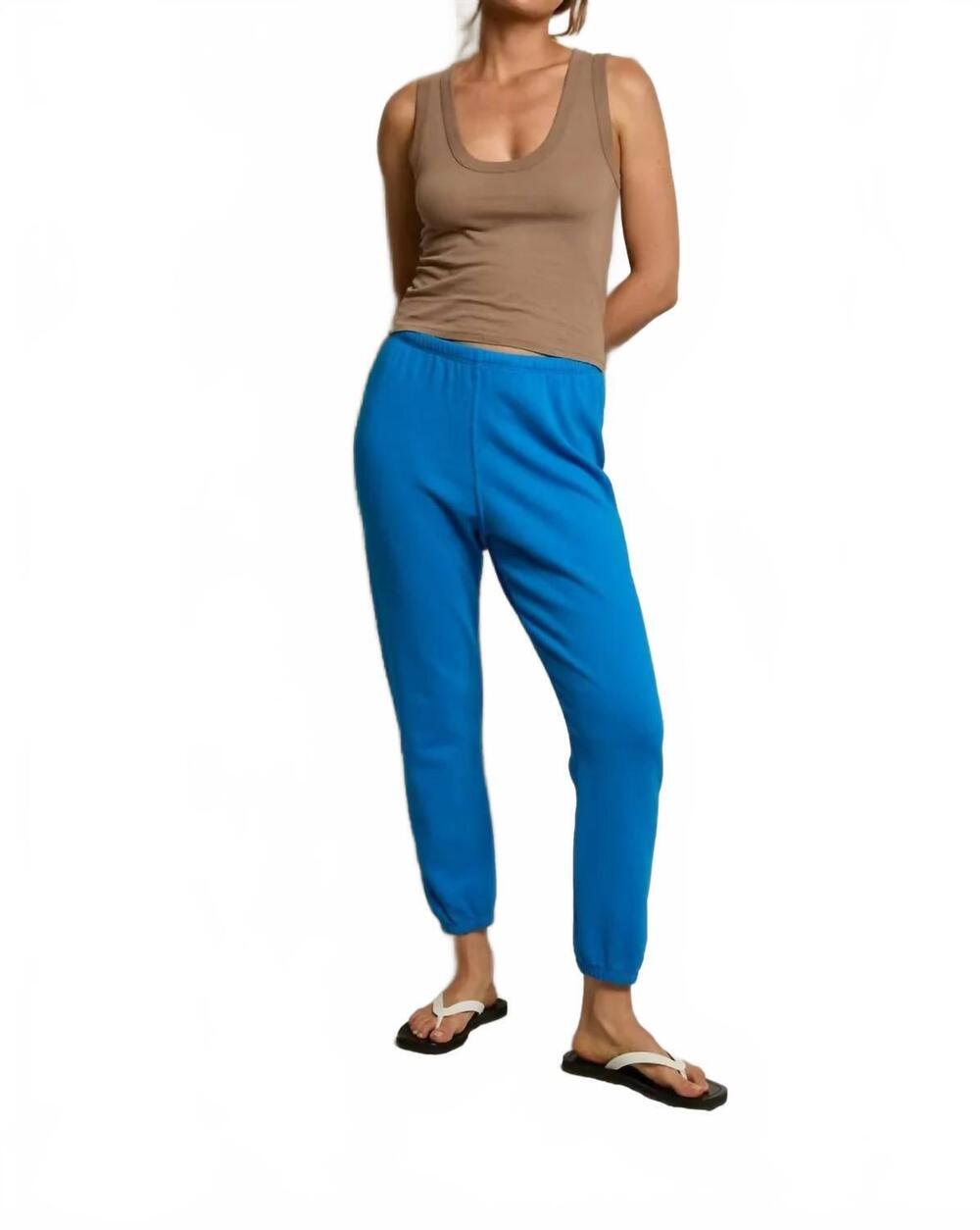 NEW PERFECTWHITETEE johnny easy sweatpants in cobalt